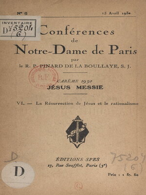 cover image of Carême 1930, Jésus Messie (6)